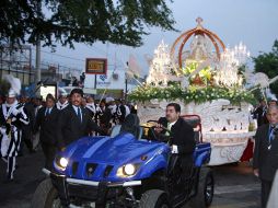 Aspecto del carro en donde es transportada la Virgen de Zapopan hacia la Basílica. E. PACHECO  /