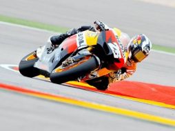 Foto del piloto español Daniel Pedrosa durante el Gran Premio de Aragón. ESPECIAL  /