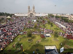 Toma aérea de la Plaza de las Américas Juan Pablo II, durante la celebración de la Romería 2010.A. GARCÍA  /