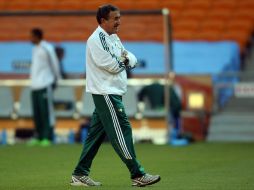 Carlos Alberto Parreira durante un entrenamiento de la Selección de Brasil en el Mundial de Sudáfrica. JAMMEDIA  /