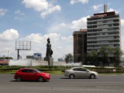 Aspecto de la glorieta de la Minerva, que el Ayuntamiento de Guadalajara pretende intervenir. ARCHIVO  /