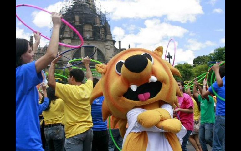 En la foto Leo el León, una de las tres mascotas de los Juegos Panamericanos. ARCHIVO  /