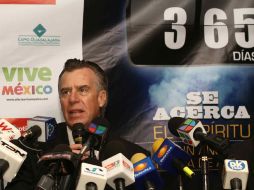 Carlos Andrade Garín comenzó con los eventos de conmemoración al estar a un año del inicio dle evento. MEXSPORT  /