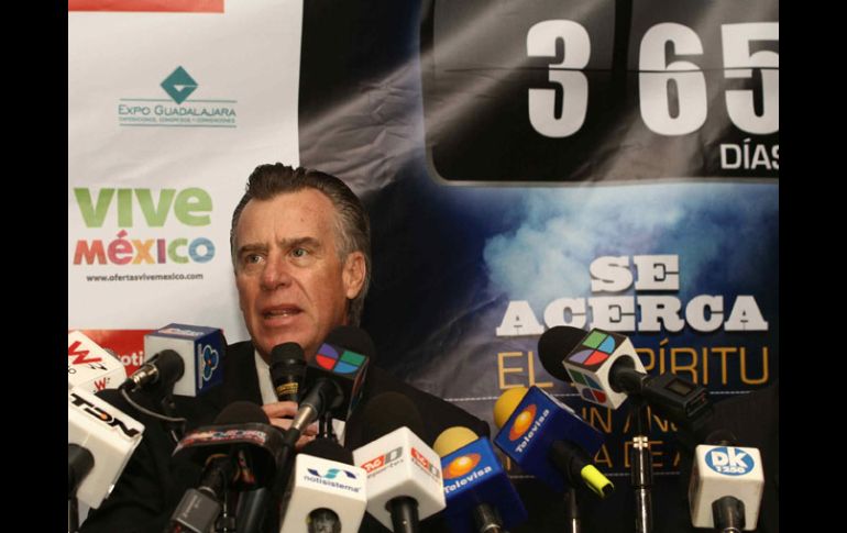 Carlos Andrade Garín comenzó con los eventos de conmemoración al estar a un año del inicio dle evento. MEXSPORT  /