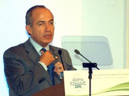 Felipe Calderón intervino en la 52 Semana Nacional de Radio y Televisión. NTX  /