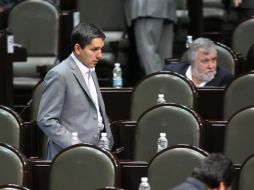 Godoy Toscano, legislador por Michoacán, durante la sesión de hoy de la Cámara de Diputados. EFE  /