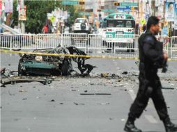 Un policía falleció y tres civiles resultaron heridos por el estallido de una bomba. ARCHIVO  /