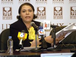 La legisladora perredista Olga Araceli Gómez Flores asevera que sí solicitó información sobre la Vía Express. ESPECIAL  /