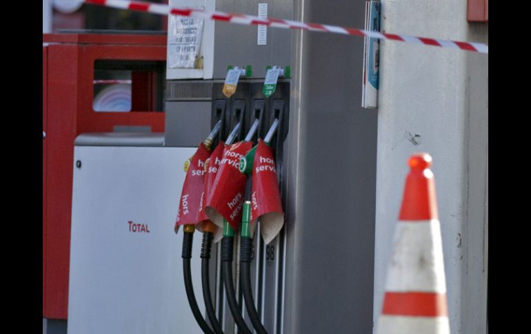 Las Gasolineras se quedaron sin suministro por las huelgas en las refinerías. EFE  /