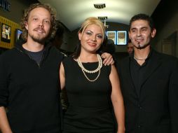 Parte del elenco del filme, Dylan Verrechia (Director), José Carlos Gómez Ovalle (actor) y Aidé González (Actriz y productora). NTX  /