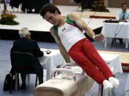 Javier Cervantes y el resto de la Selección nacional de gimnasia artística buscarán el año entrante su pase a Londres 2012. MEXSPORT  /