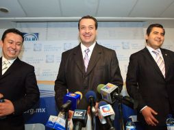 José Romo, Hernán Cortés y Jorge Salinas ofrecieron una conferencia de prensa en el Comité Directivo del PAN. A. GARCÍA  /