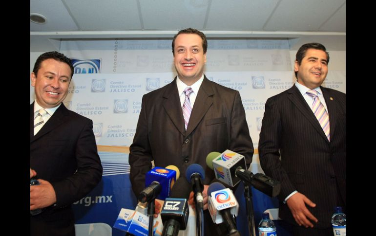 José Romo, Hernán Cortés y Jorge Salinas ofrecieron una conferencia de prensa en el Comité Directivo del PAN. A. GARCÍA  /