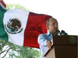 El Presidente Felipe Calderón en su gira de trabajo por Michoacán. NTX  /