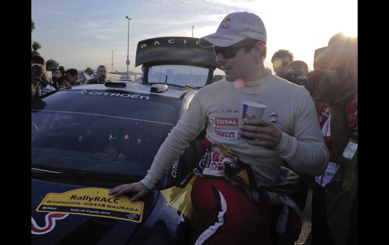 El piloto Sebastien Loeb al terminar la competencia. AFP  /