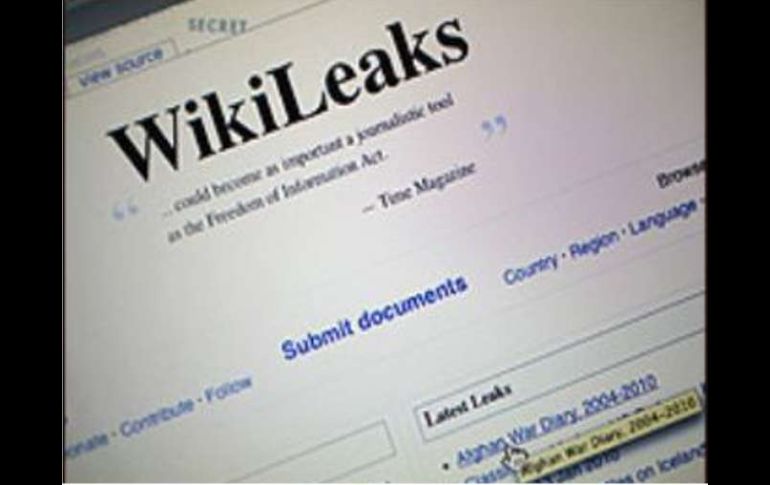 Wikileaks ha hecho pública la mayor filtración en toda la historia militar de los Estados Unidos. ESPECIAL  /