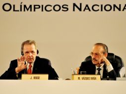 Jacques Rogge y Mario Vázquez Raña en la Convención del Deporte Olímpico. EFE  /