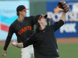 Los jugadores de Gigantes de San Francisco practican durante un entrenamiento  AFP  /