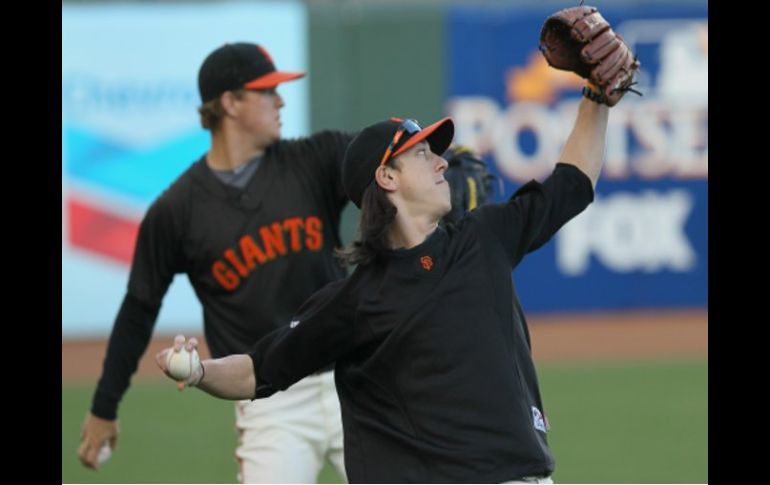 Los jugadores de Gigantes de San Francisco practican durante un entrenamiento  AFP  /