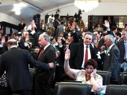 Legisladores durante la sesión de hoy en el Senado. EL UNIVERSAL  /