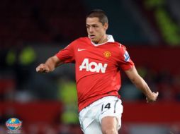 El jugador mexicano Javier Hernández volvió a anotar con lo que el ManU consiguió la victoria. EFE  /