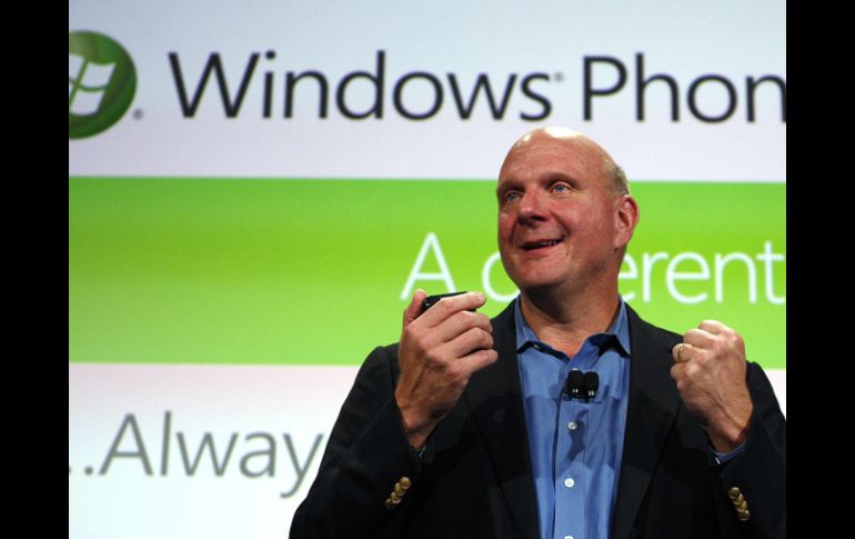 Steve Ballmer director ejecutivo de Microsoft, en la presentación del Windows Phone el pasado 11 de Octubre. REUTERS  /