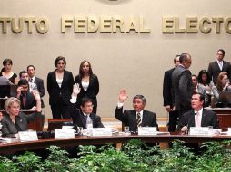 Aspecto de la última sesión ordinaria del Instituto Federal Electoral, la tarde de hoy. EL UNIVERSAL  /