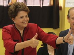 Dilma Rousseff tras emitir su voto hoy. REUTERS  /