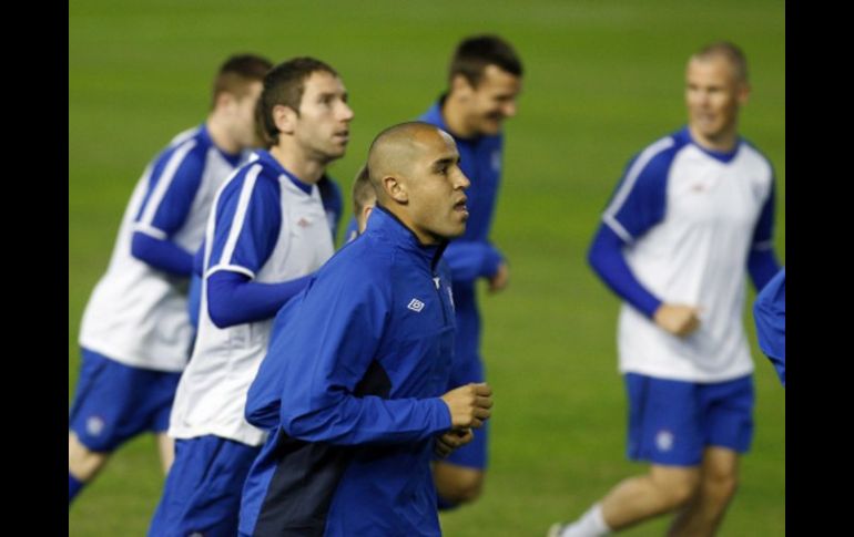 Los jugadores del Rangers se preparan en un entrenamiento. REUTERS  /