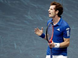 El tenista británico Andy Murray celebrando su victoria ante el español Feliciano López. EFE  /