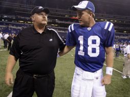 Reid y Manning se volverán a ver las caras en al Semana 9 de la NFL. AP  /