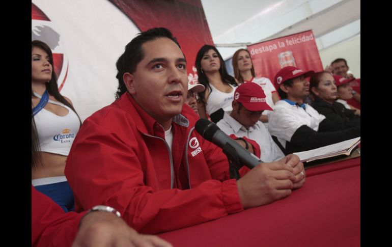 André Marx Miranda habló ayer en conferencia de prensa sobre los últimos detalles del Maratón Guadalajara. S. NÚÑEZ  /