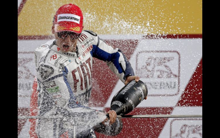 Lorenzo batió el récord de puntuación en MotoGP, que tenía Valentino Rossi desde 2008. EFE  /