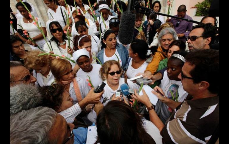 Laura Pollan, una de las damas de blanco, esposas de presos. REUTERS  /