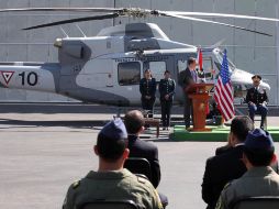 La ceremonia de entrega de los helicópteros. EL UNIVERSAL  /