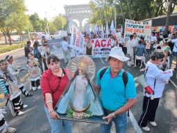 El miércoles, pobladores de ''Temaca'' hicieron una marcha en Guadalajara para exigir la cancelación de El Zapotillo. S. NÚÑEZ  /