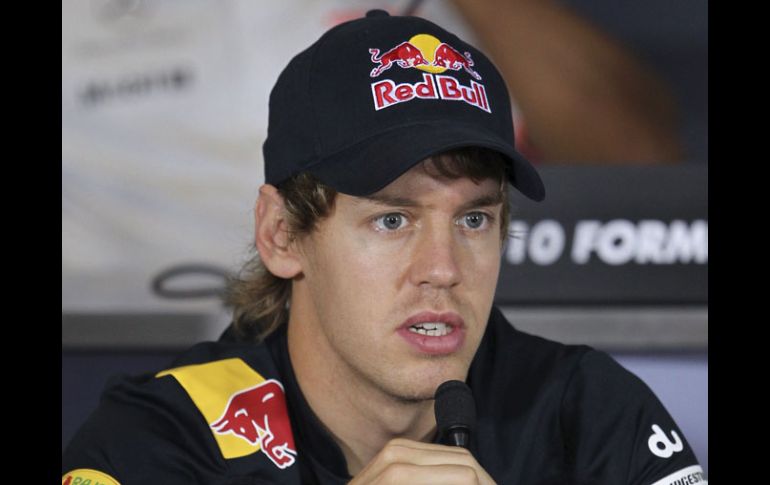 Sebastian Vettel no habló sobre la posibilidad de dejar pasar a Webber. EFE  /