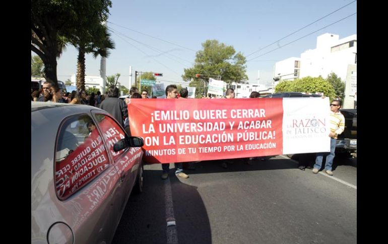 Integrantes del CGU calificaron como un éxito el bloqueo en cruceros realizado este jueves. E. BARRERA  /