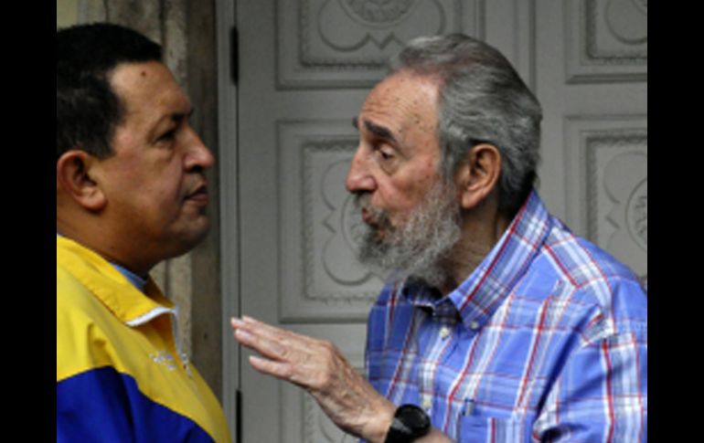 Fidel Castro visitó al Presidente de Venezuela, Hugo Chávez el pasado 9 de Noviembre. NOTIMEX  /