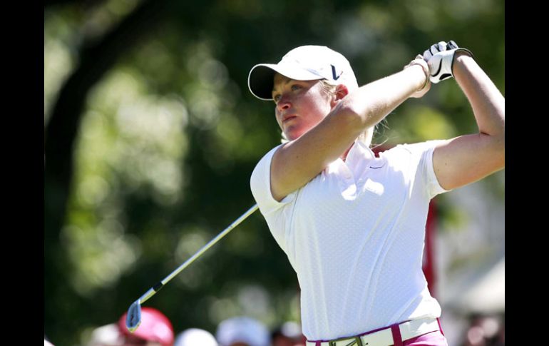 La noruega Suzann Pettersen se convirtió en la nueva líder del competido Lorena Ochoa Invitational. E. PACHECO  /