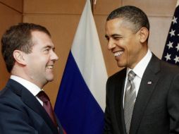 Dimitri Medvédev y Barak Obama. AP  /