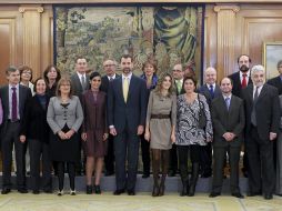 El recibimiento fue en la audiencia en el Palacio de la Zarzuela, en la que se contó con la partición de la directora de FAPE. EFE  /