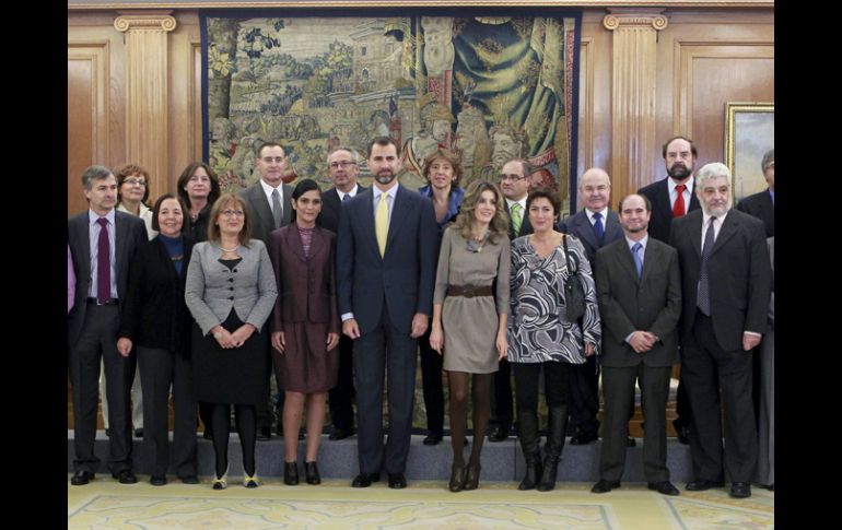 El recibimiento fue en la audiencia en el Palacio de la Zarzuela, en la que se contó con la partición de la directora de FAPE. EFE  /