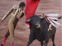 El francés Sebastián Castellen durante una corrida en Monterrey. NTX  /