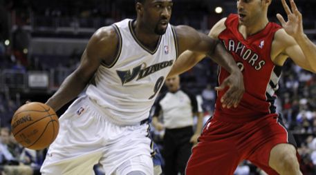 La estrella de los Wizards, Gilbert Arenas no jugaba desde enero pasado. REUTERS  /