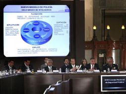 Genaro García Luna durante su participación en el Consejo Nacional de Seguridad Pública. EL UNIVERSAL  /