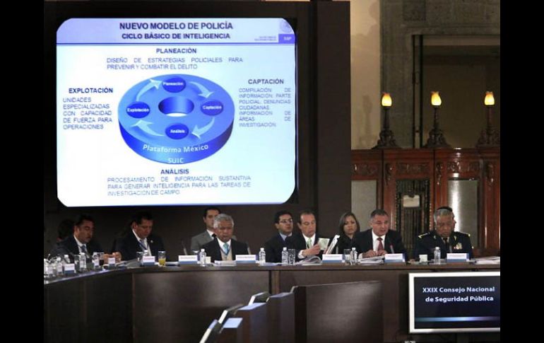 Genaro García Luna durante su participación en el Consejo Nacional de Seguridad Pública. EL UNIVERSAL  /