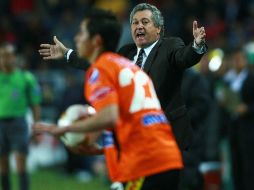 El técnico del Monterrey Manuel Vucetich durante el partido de ida de cuartos de final ante el Pachuca. MEXSPORT  /