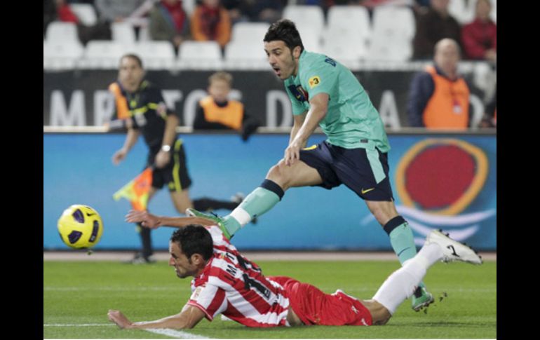 David Villa fue pieza clave en la victoria del cuadro catalán. REUTERS  /