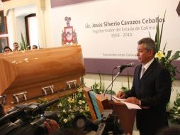 Homenaje póstumo de cuerpo presente al ex gobernador Jesús Silverio Cavazos Ceballos, asesinado el pasado domingo.  EL UNIVERSAL  /